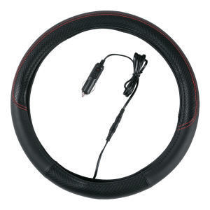 45W/pc Wattage Zwart PU Verwarmingsstuurbedekking voor auto Automobil 38cm Diameter